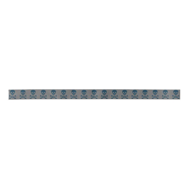 Denim Skull Satinband (Vorderseite)