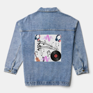 Denim Sound Wave Music Jacke | Stylischer Musiksti
