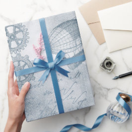 Denim Steampunk Geschenkpapier