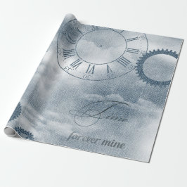 Denim Steampunk Geschenkpapier