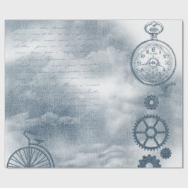 Denim Steampunk Geschenkpapier