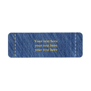 Denim-Stich-Jeans-Party-Adressetiketten-Aufkleber