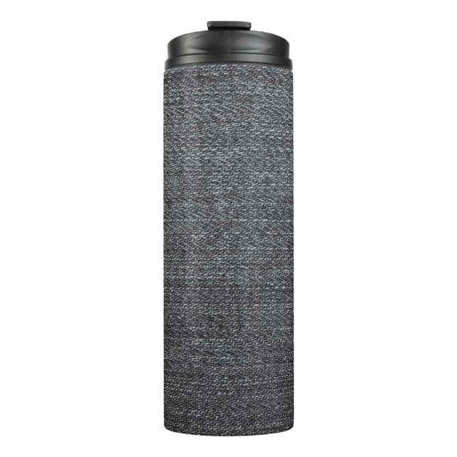 Denim Stoff Textur blaue Hose Thermosbecher (Vorderseite)