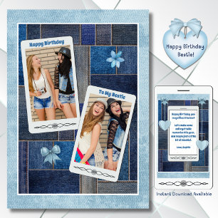 Denim-Tage mit meiner besten Freundin Blue Jeans G Karte