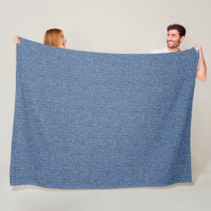 DENIM TEXTURE BLUE STIL PATTER FLEECEDECKE