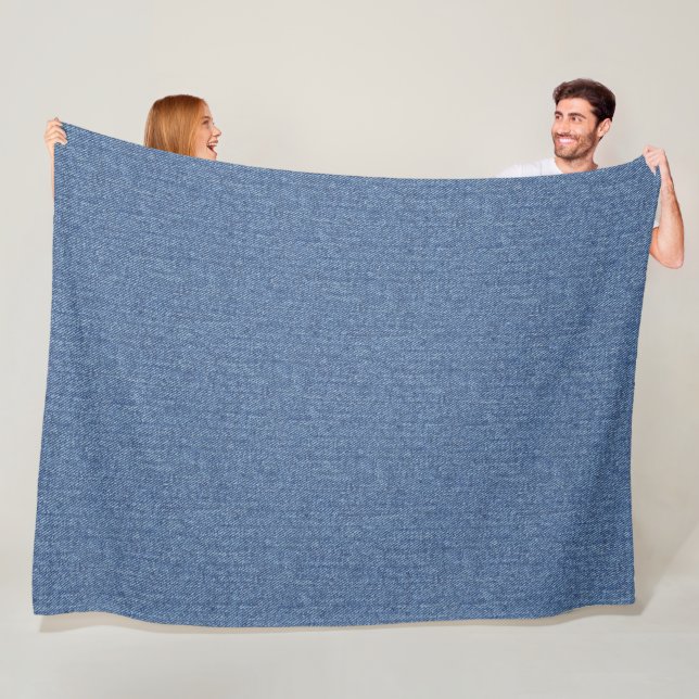 DENIM TEXTURE BLUE STIL PATTER FLEECEDECKE (Beispiel)