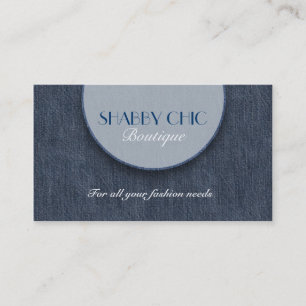 Denim Texture Business Card Visitenkarte