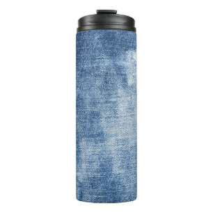 Denim Texture: Rugged Holes. Thermosbecher