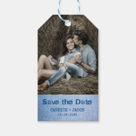 Denim Trendy Verlobt Romantik Geschenkanhänger