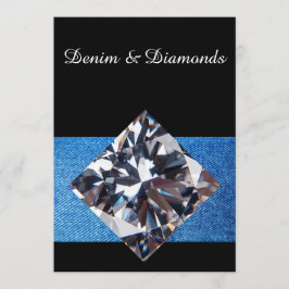 Denim-u. Diamant-Einladung II Einladung