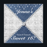 Denim u. Diamant-Schein Bling Party Einladung<br><div class="desc">Denim u. Diamant-Schein Bling Party Einladung. Fertigen Sie die Front und die Rückseite für jedes mögliches Ereignis besonders an.</div>