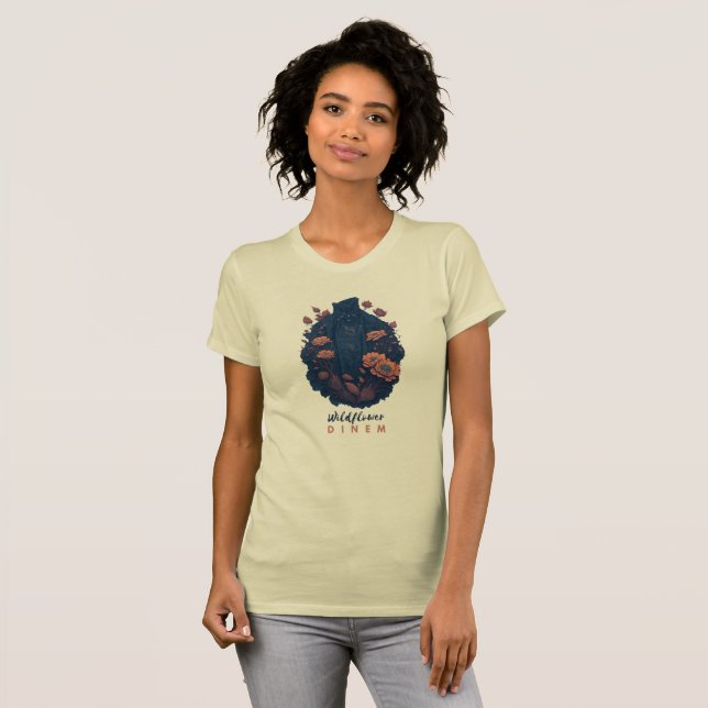 Denim und Blume auf Shirt Wildblume Denim (Vorne ganz)