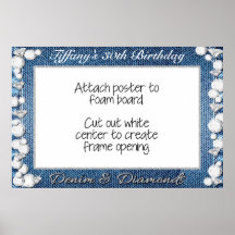 Denim und Diamanten Fotokabinen-Rahmen-Requisitenp