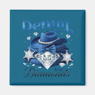 Denim und Diamanten Western Cowgirl Glam Stil für Magnet
