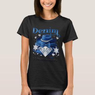 Denim und Diamanten Western Cowgirl Glam Stil für T-Shirt