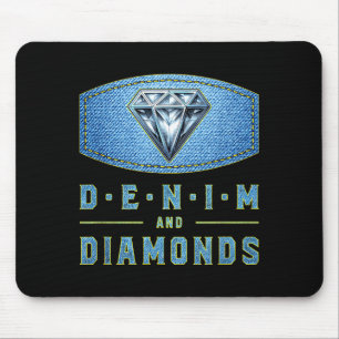 Denim und Diamanten Western-Mode-Konzertparty Mousepad