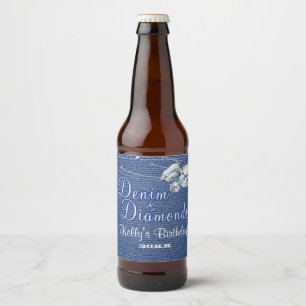 Denim und Diamonds Bierflaschenetikett