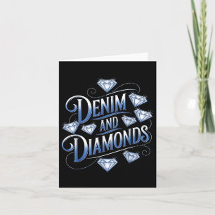 Denim und Diamonds Country Western Bachelorette Pa Karte