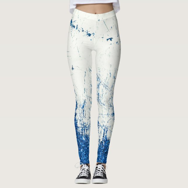 Denim und Glitzer Leggings (Vorderseite)