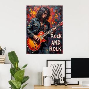 Denim und Guitar Poster