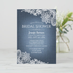 Denim und Lace Bridal Dusche Einladung
