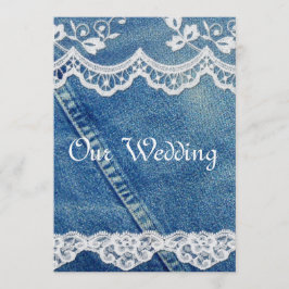 Denim und Lace Rustic Country Wedding Einladungen