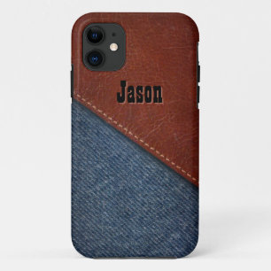 Denim und Leder Case-Mate iPhone Hülle