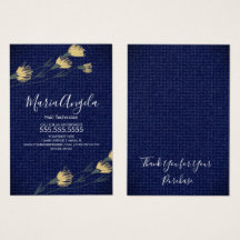 Denim und Wilde Blume Gelbe blaue Schmuckkarten
