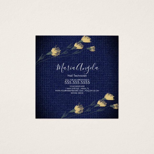 Denim und Wilde Blume Yellow Blue Salon (Vorderseite)