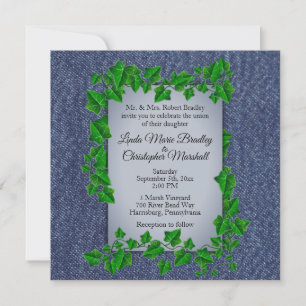 Denim Vines Wedding Einladung