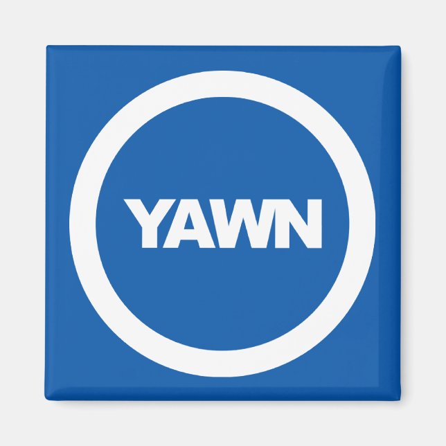 Denim Yawn Brand Dorm Kühlschrank Magnet (Vorne)