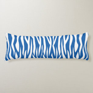 Denimblauer Zebra-Druck Seitenschläferkissen