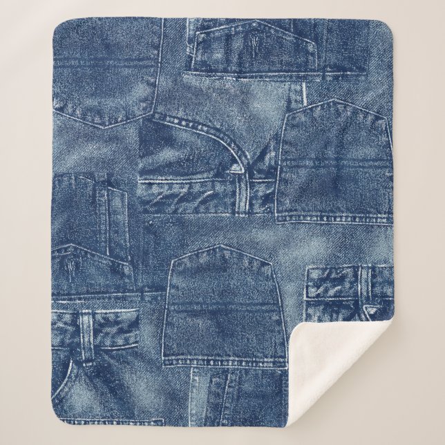 Denimmaterial, Sherpadecke (Vorderseite)