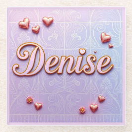 Denise Lavender Farbverlauf Quadrat Glas Untersetz Glasuntersetzer