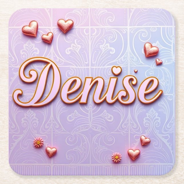 Denise Lavender Gradient Untersetzer-Set Rechteckiger Pappuntersetzer (Vorderseite)