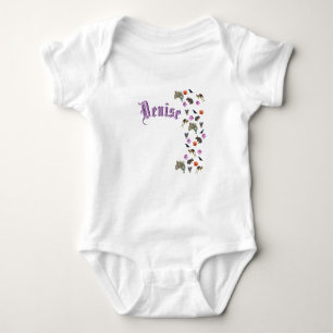 Denise Name, mit australischer Tierwelt, Baby Strampler