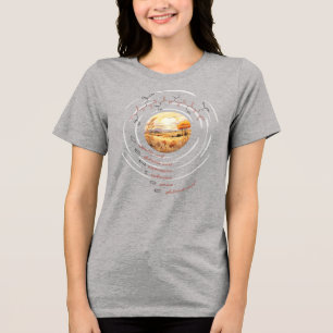 DENISE Peptid, Moon 6 mit benutzerdefiniertem Text Tri-Blend Shirt