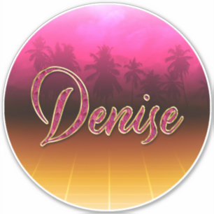 Denise Prénom Golden rose Autocollants Autocollant