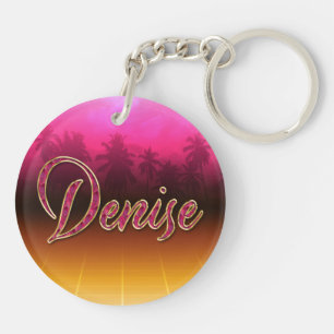 Denise Vorname Name golden pink Schlüsselanhänger