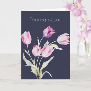 Denk-an-dich Botanische Tulpen-Blume Boho Karte