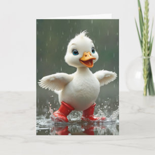 Denk an dich, Entlein im Regen Karte