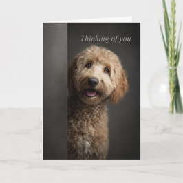 Denk an Dich Goldendoodle Karte