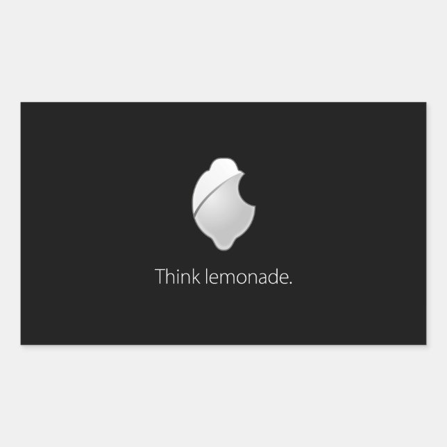 Denk an Lemonade! Rechteckiger Aufkleber (Vorderseite)