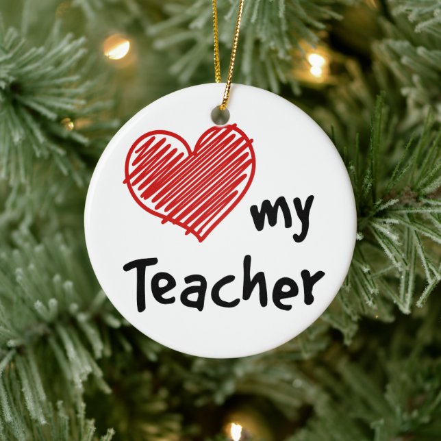 Denk daran, meinen Lehrer zu Liebe! Keramikornament (Baum)