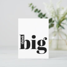 Denk groß! Fun Zitat - Moderne, mutige Typografie