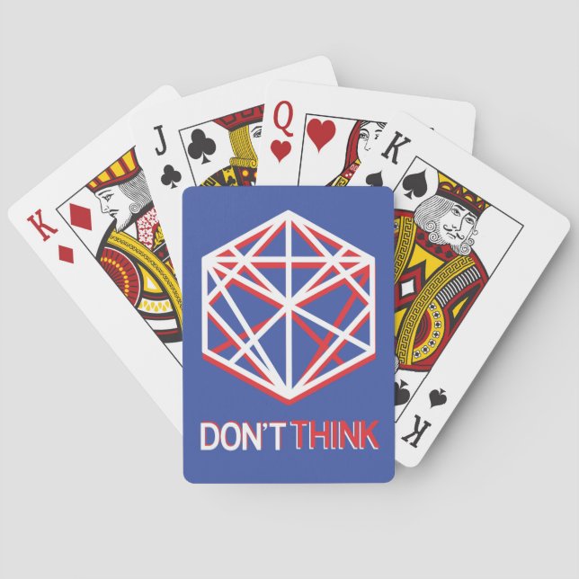 Denk nicht daran, Karten zu spielen Spielkarten (Rückseite)