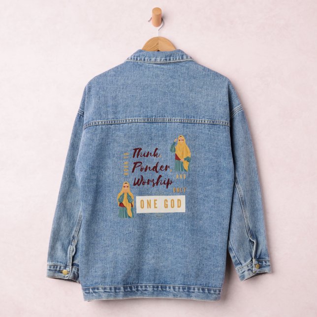 'Denk, überlege und verehre ein gutes' Denim Jacke (Hangar)