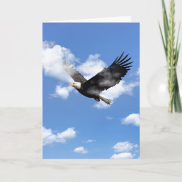 Denke an Dich Weißkopfseeadler in Wolken Karte