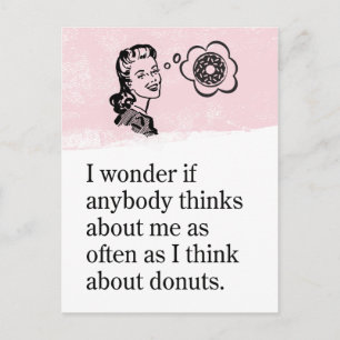 Denke an Donuts Pandemie-Postkarte Postkarte