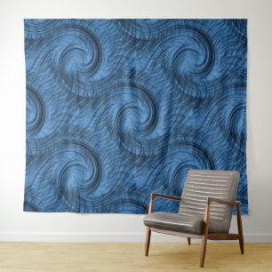 Denke blau..... wandteppich
